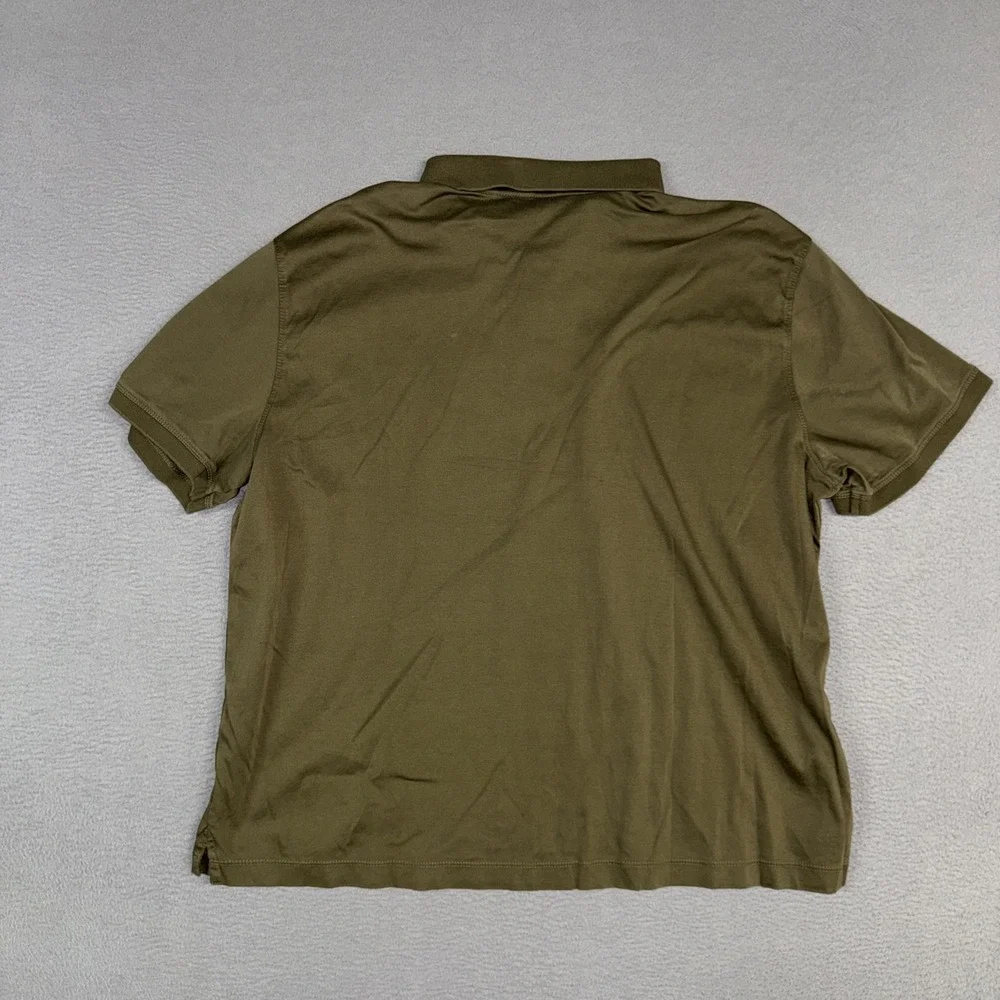 Banana Republic Polo Shirt Mens XXL Green Slim Fit Lux Touch Stretch Performance